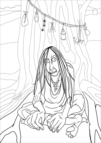 Black Annis Coloring Page